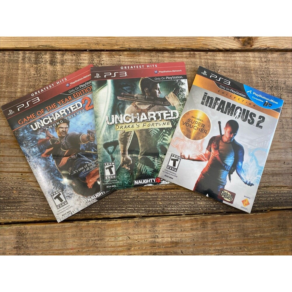 Lot Of PS3 Games Factory Sealed Uncharted 2 Among Thieves, Infamous 2, Uncharted